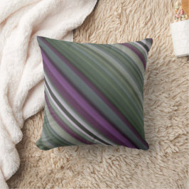 Almofada Flores de Sombra Roxo e Verde Faixa e Xadrez