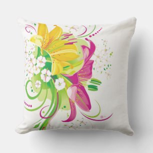 Almofada Flores de Travesseiro decorativo de Verão ao ar l