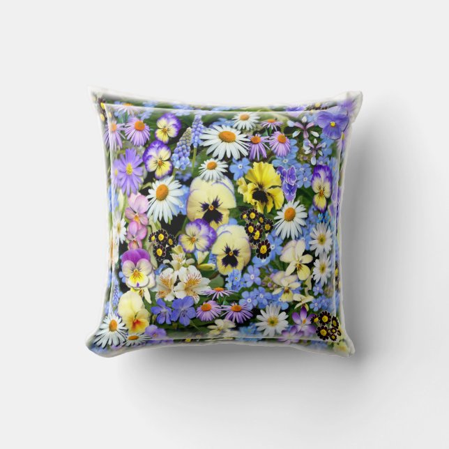 Almofada Flores de Verão Coloridas (Frente)