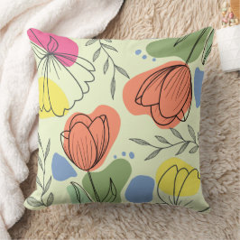 Almofada Flores Descritas No Travesseiro decorativo Primave
