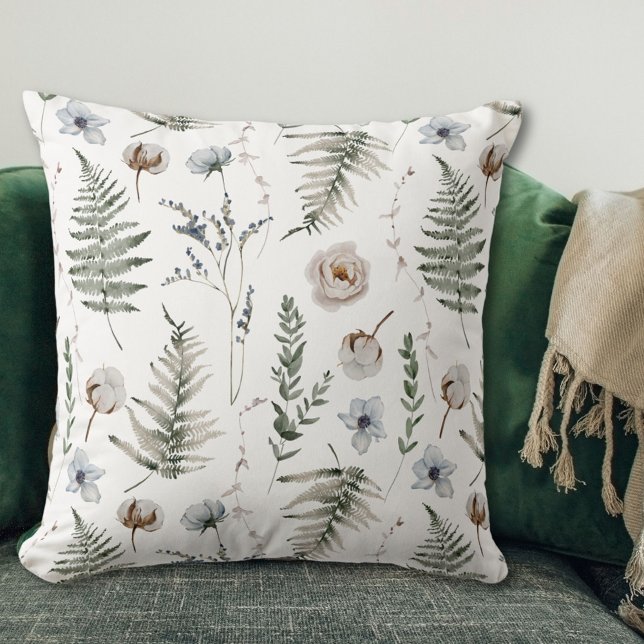 Almofada Flores e Folhas de Fern Florestais Florais Botânic (In situ)