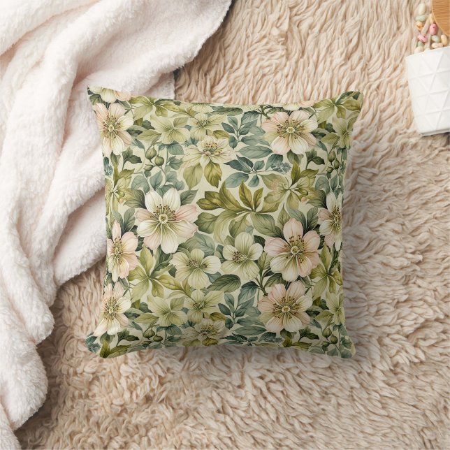 Almofada Flores e Folhas de Maçã (Cobertor)