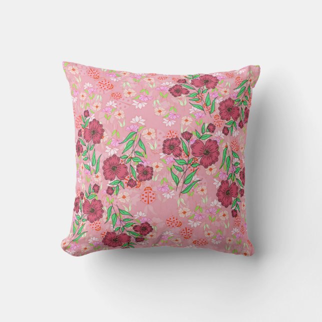 almofada flores e joaninhas (Frente)