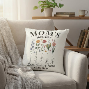 Almofada Flores em Aquarela para Decoração de Casa da Mamãe