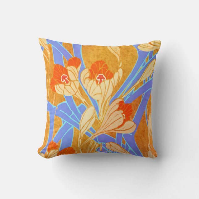Almofada Flores Laranja Deco de Seguy - Travesseiro (Frente)