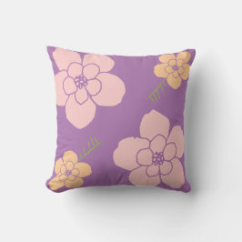 Almofada Flores lilás púrpuras