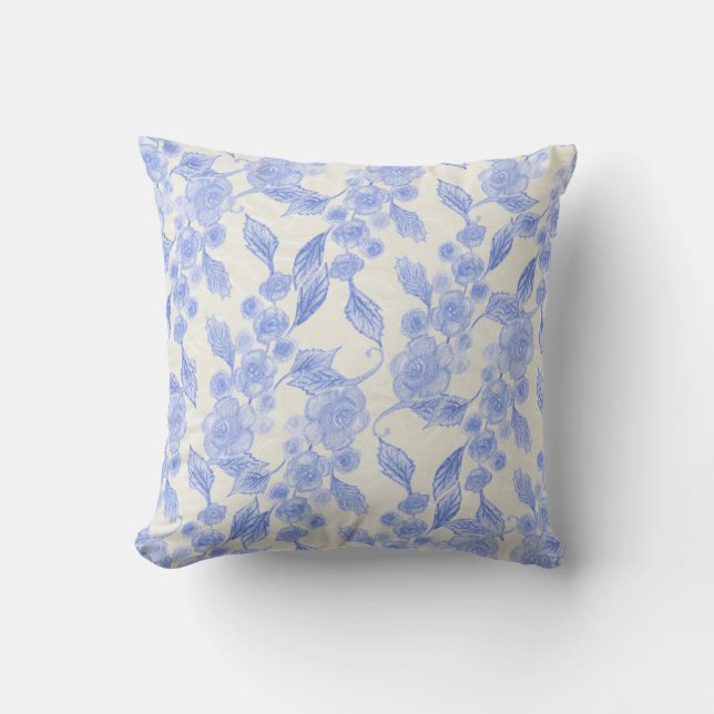 Almofada Flores Pintadas À Mão (Frente)