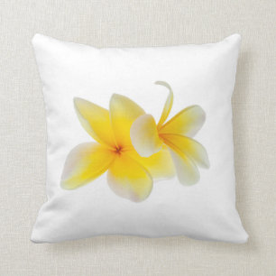 Almofada Flores Plumerianas Amarelo-branco-havaiano Frangip