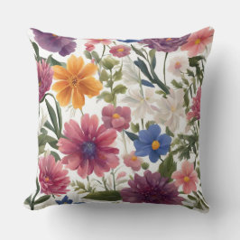 Almofada Flores por todo o Travesseiro do Impressão
