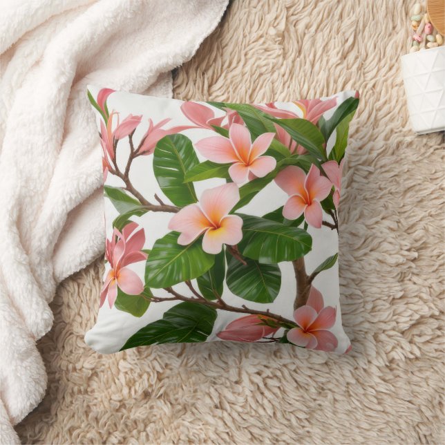 Almofada Flores Rosa Frangipani (Cobertor)