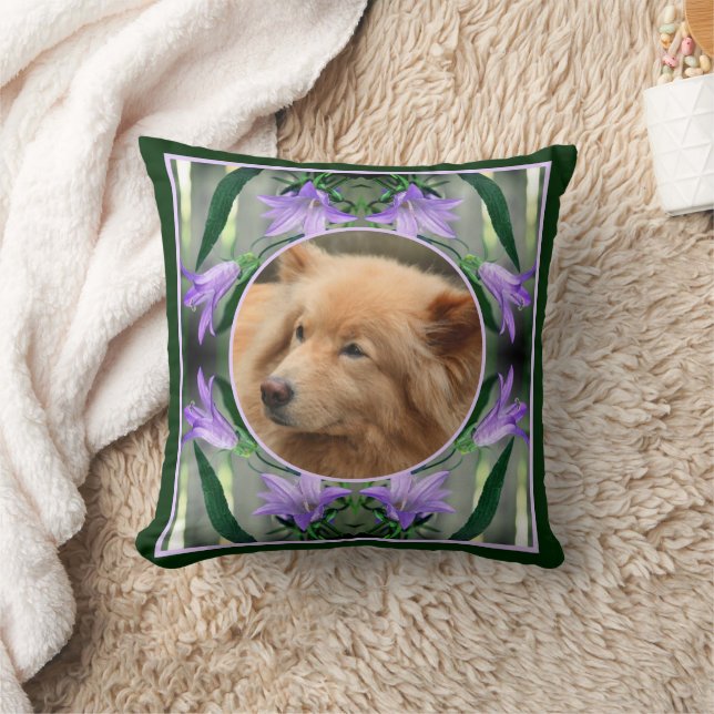 Almofada Flores Roxas Criam sua própria foto (Cobertor)