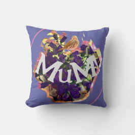 Almofada Flores roxas e aves