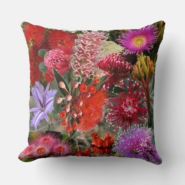 Almofada Flores Selvagens Australianas Grandes (Frente)