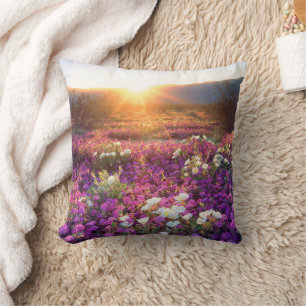 Almofada Flores silvestres ao pôr do sol Deserto de Anza-