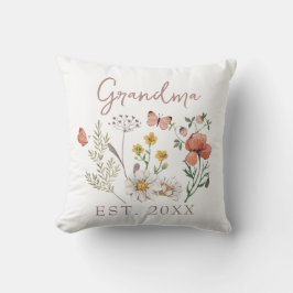 Almofada Flores Silvestres Avó Personalizadas