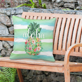Almofada Flores Tropicais de Abacaxi Aloha
