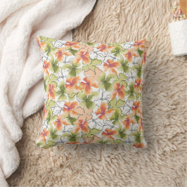Almofada Flores Tropicais e Arte de Linha