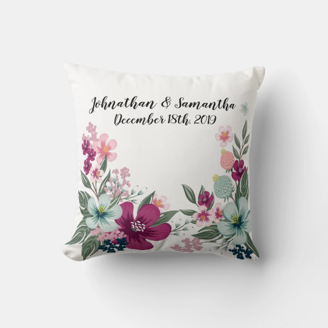 Almofada Flores tropicais personalizadas de Travesseiro dec (Frente)