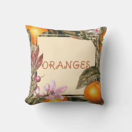 Almofada Flores Vintage e Laranjas