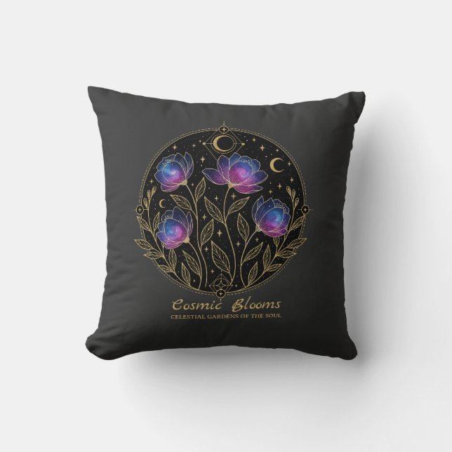 Almofada Florescósmicas – Mandala Floral Celestial (Frente)