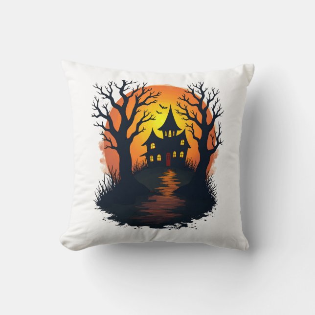 Almofada Floresta Assombrada � Camiseta da Natureza de Hall (Frente)