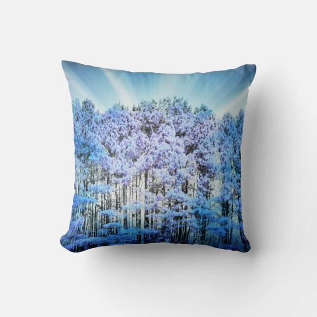 Almofada Floresta Azul Espero Brilhar (Frente)