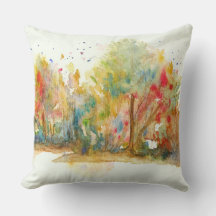 Floresta de Árvores de Arte com Abstrato de Aquare