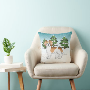 Almofada Floresta de inverno Apricot & White Mini Goldendoo