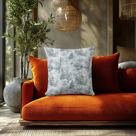 Almofada Floresta de Inverno Elegante com Efeito de Relevo 
