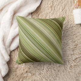 Almofada Floresta de Montanha Verde e Greve Marrom e Xadrez