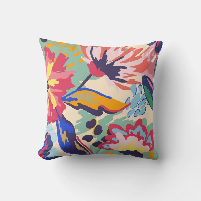 Almofada Floresta e rosas (Frente)