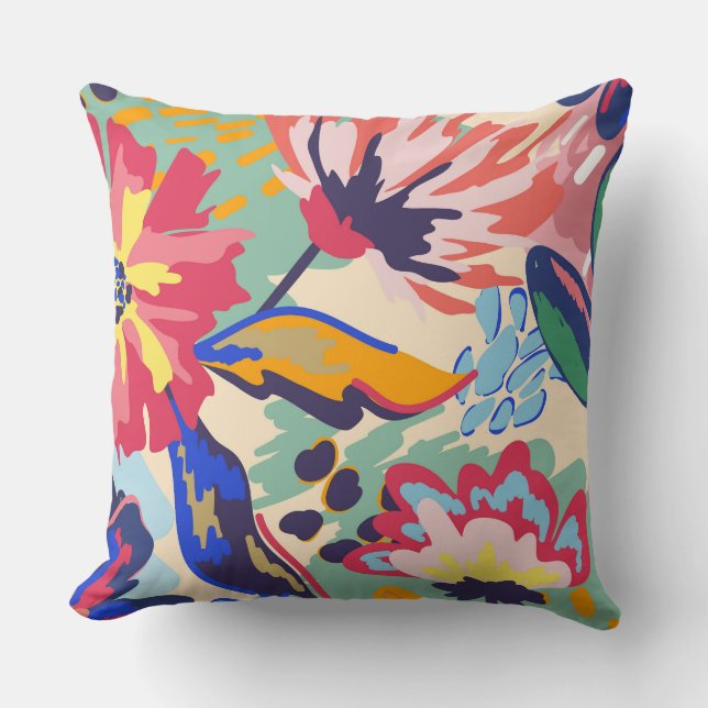 Almofada Floresta e rosas (Frente)