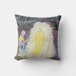 Almofada Floresta Roxa e Negra com a Luz de Jesus