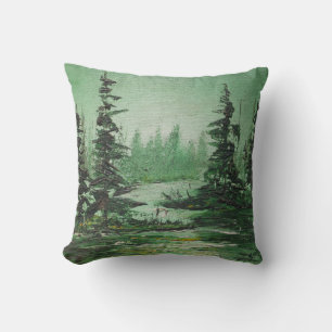 Almofada Floresta Verde de Pintura de travesseiro Ann Hayes