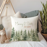 Almofada Florestas de Florestas Mamães e Pais<br><div class="desc">Apresentando a nossa Mamãe de animais florestais e travesseiro decorativo Pai - perfeito para uma celebração fofa e caprichosa! Ele apresenta um tema florestal moderno e excelente para um chá neutro em relação ao gênero. Esta design boêmica estabelece uma cena doce e simples com sua paisagem natural de árvores verdes....</div>