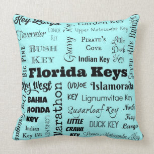 Almofada Florida fecha o travesseiro decorativo no aqua