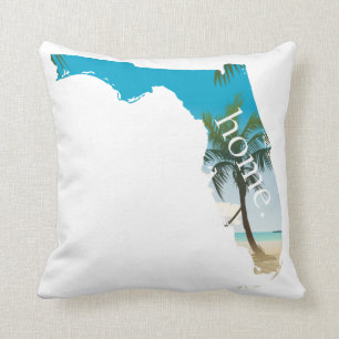 Almofada FLORIDA Home Beach Ocean Palm Tree