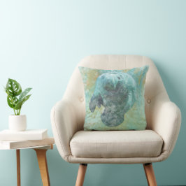 Almofada Florida Manatee Art