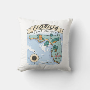 ALMOFADA FLORIDA NÓS ESTAMOS FAZENDO F*CKING NO MAPA ESTRAN
