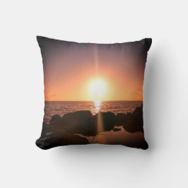 Almofada Flórida Sunset na praia Fotografia Natural