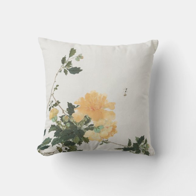 Almofada Flower and Bee Nature Art Design  (Frente)