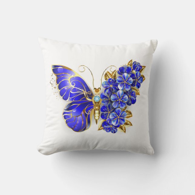 Almofada Flower Sapphire Butterfly (Frente)