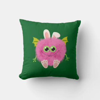 Almofada Fluffy little pink rabbit monster