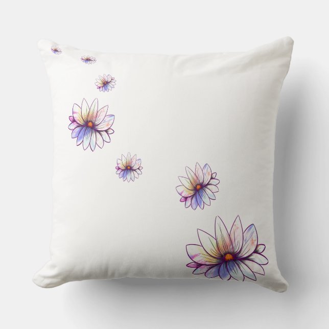 Almofada Fluxo de vento do Lotus Splatter (Frente)