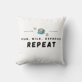 Almofada Foam Milk Espresso Repeat Coffee 
