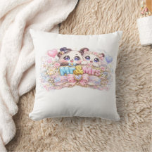 Fofo Kawaii Sr e Sra Panda Casal Rosa Pastel We