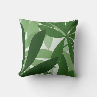 Almofada folha botânica fresca verde interior