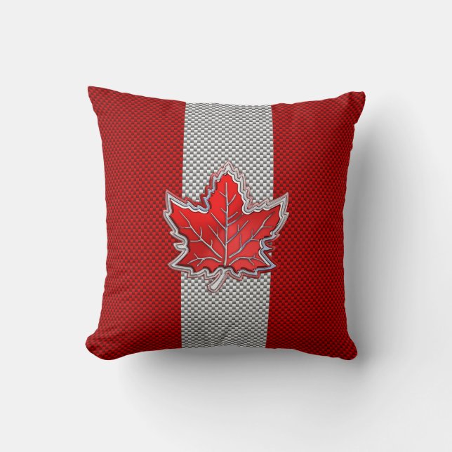 Almofada Folha de bordo vermelha canadense em olhares da (Frente)