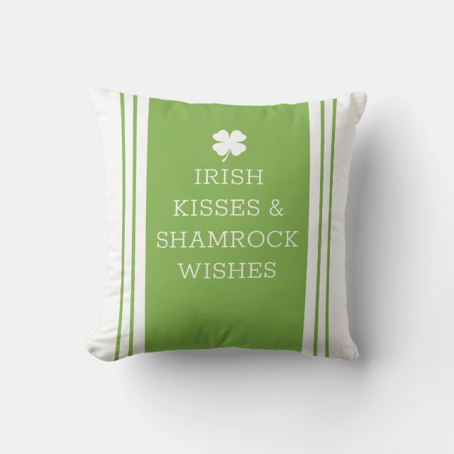 Almofada Folha de Capa de Mensagens Personalizadas em Verde (Frente)