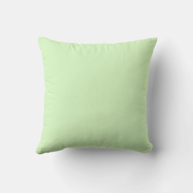 Almofada Folha de Chá Verde Pastel Cor Sólida (Verso)